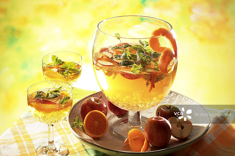 苹果酒潘趣酒图片素材