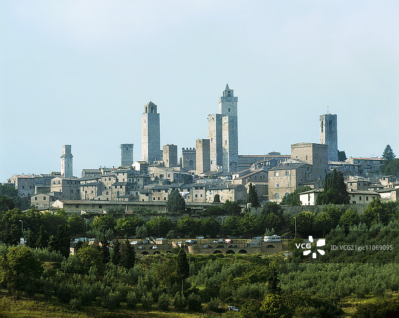 圣吉米尼亚诺，托斯卡纳，意大利图片素材