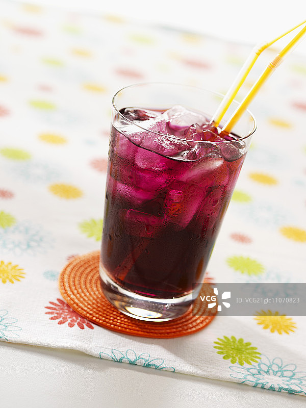 冰镇葡萄汁图片素材