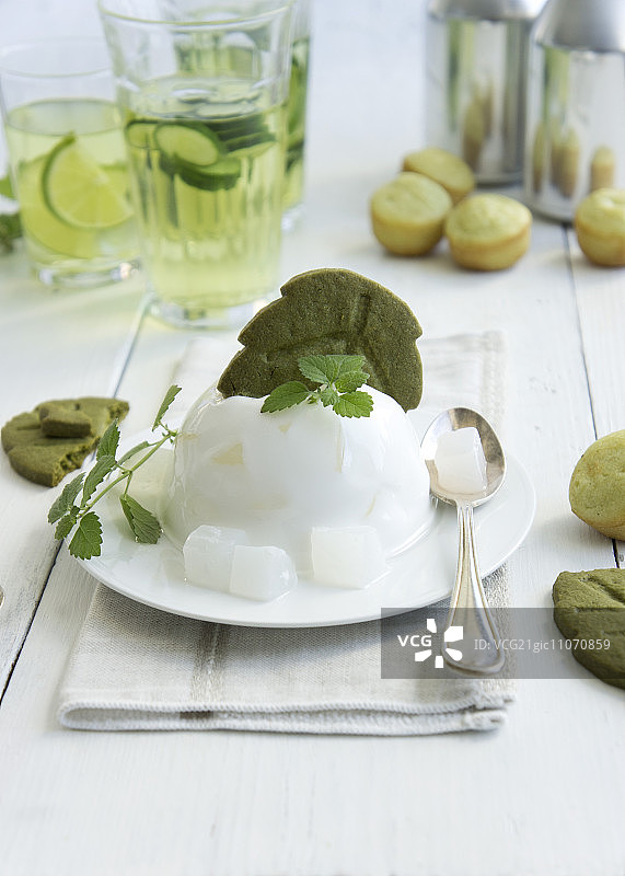 木香饼干椰子布丁图片素材