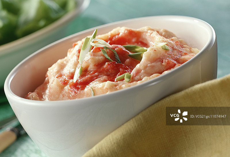 番茄土豆泥配葱图片素材