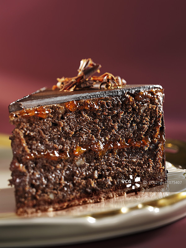 一块萨赫蛋糕图片素材