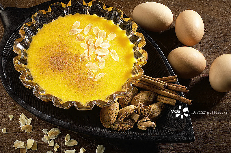 葡萄牙杏仁鸡蛋甜点图片素材