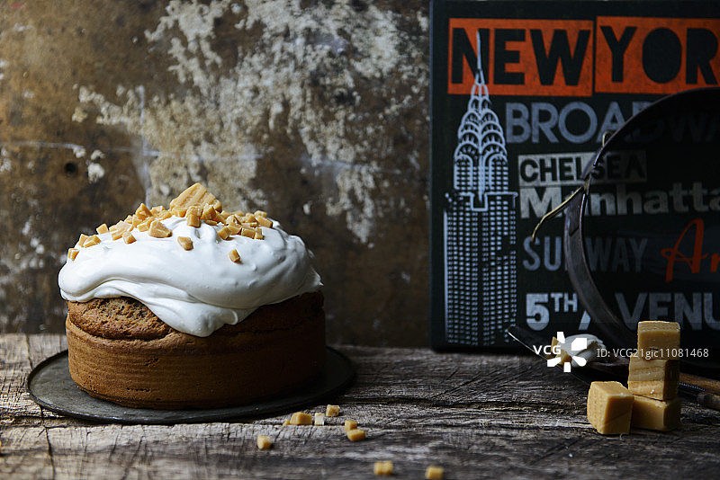 山核桃枫糖浆蛋糕（美国）图片素材