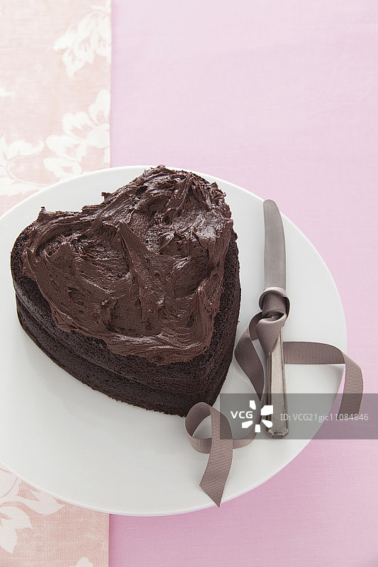 心形巧克力蛋糕图片素材