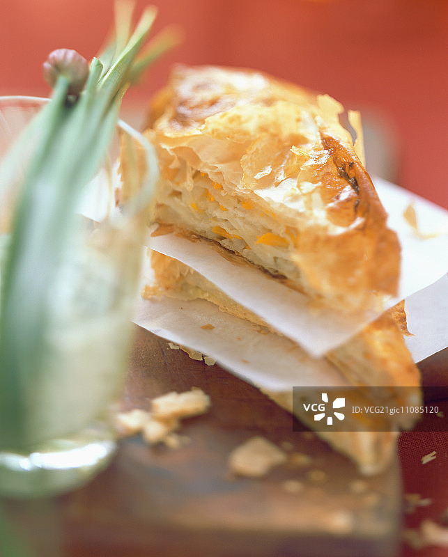 南瓜和芜菁馅的奥地利馅饼图片素材