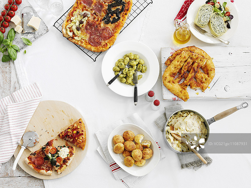 多种意大利菜肴图片素材