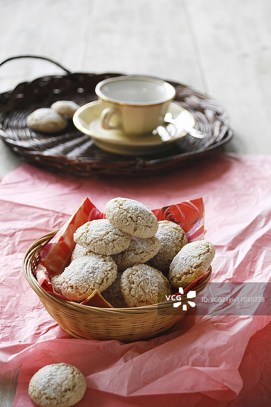 阿马雷蒂（杏仁蛋白杏仁饼干，意大利）图片素材
