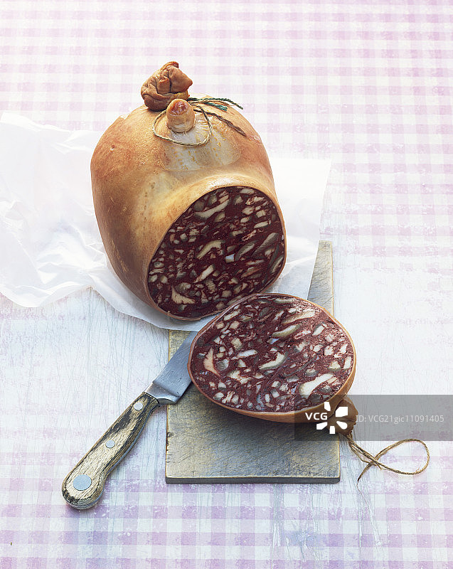 切片的红色头肉图片素材