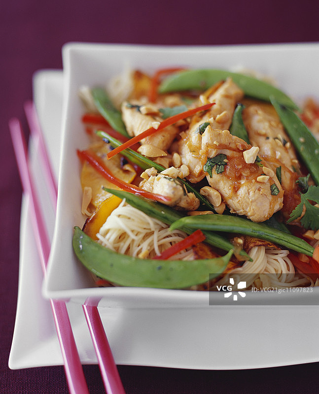 腰果鸡肉炒图片素材