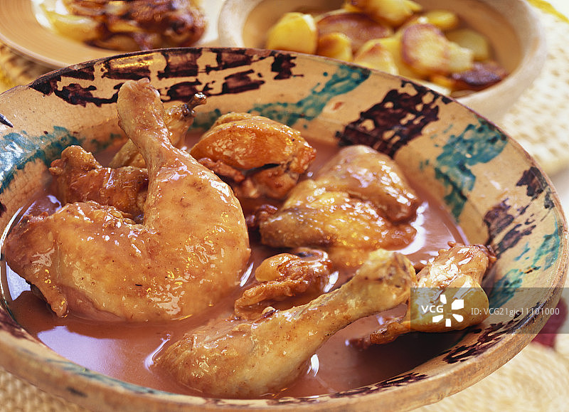 勃艮第红酒炖鸡图片素材