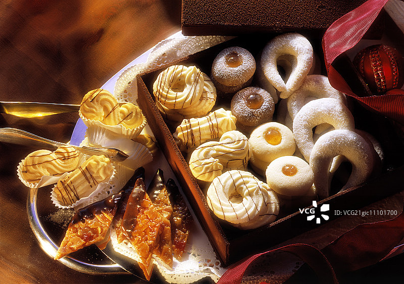 什锦圣诞饼干和糖果图片素材