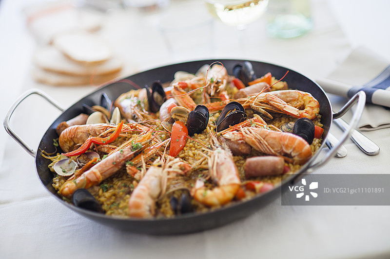 鳌虾贻贝海鲜饭图片素材