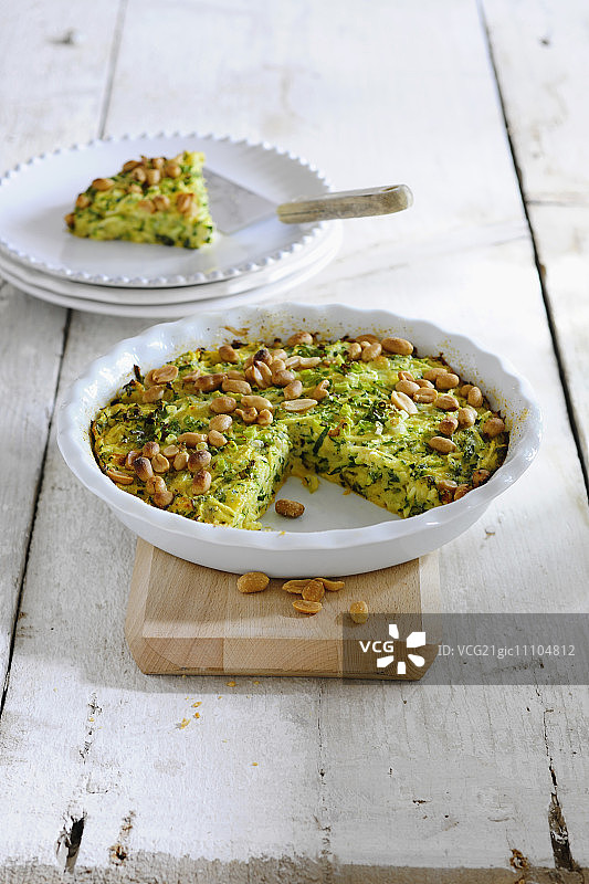 花生西葫芦 quiche 饼图片素材