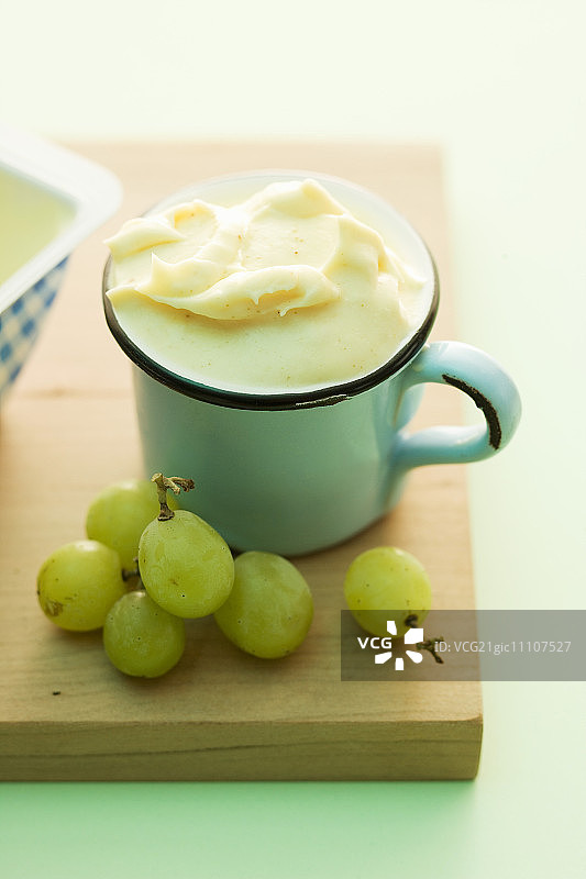 一杯奶油奶酪图片素材