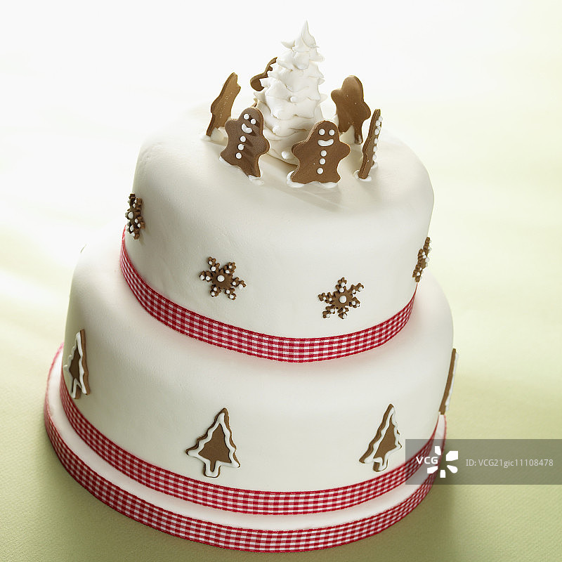 双层圣诞蛋糕图片素材