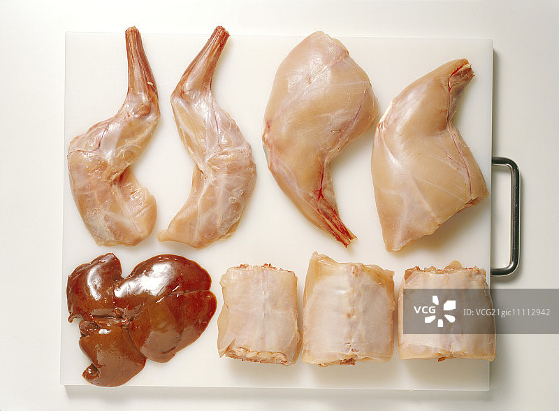 什锦兔肉块图片素材