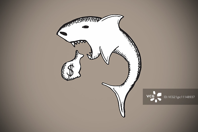 灰色背景上的高利贷涂鸦图片素材