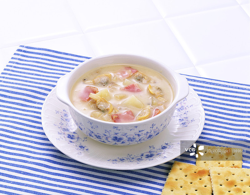 蛤蜊浓汤图片素材