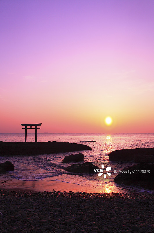 日本茨城县大洗海岸图片素材