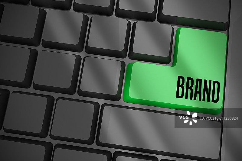 黑色键盘上的brand字样图片素材
