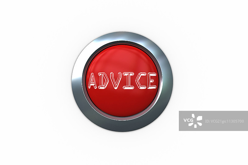 关于在白色背景上用小插图以数字方式生成的红色按钮的建议图片素材