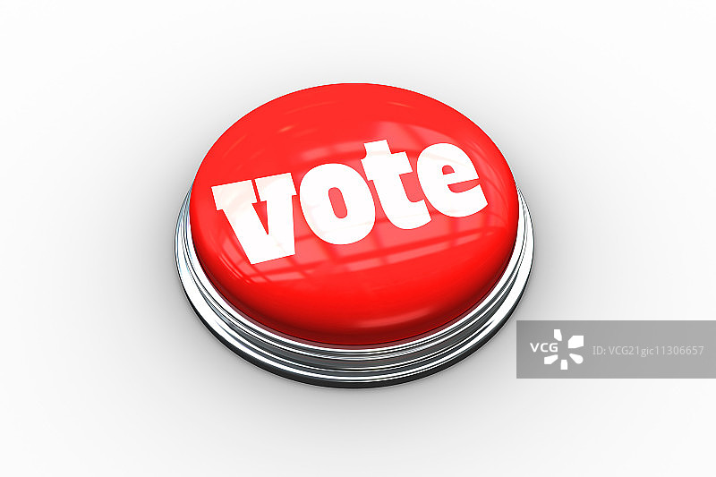 数字生成的红色按钮上的“投票”字样图片素材