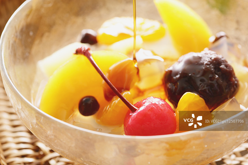 日式风格的杏蜜豆图片素材