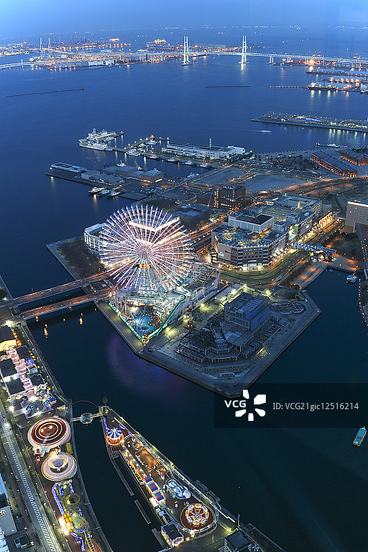 横滨港未来夜景图片素材