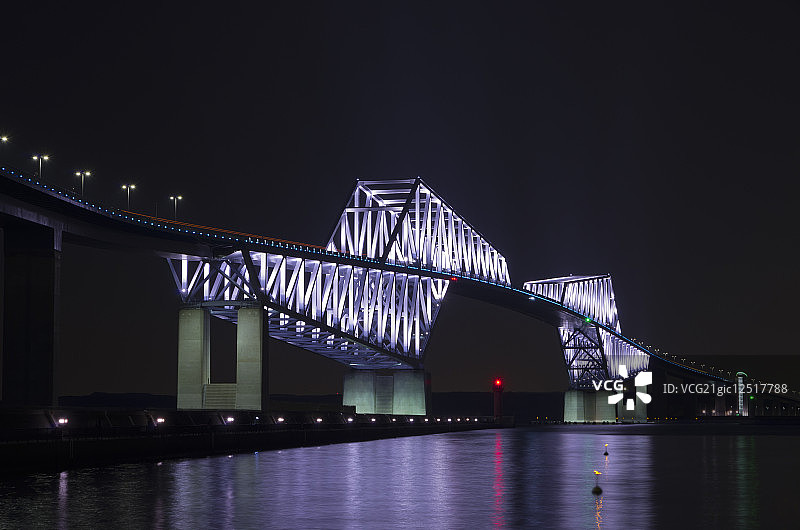 东京江东区东京门桥夜景图片素材