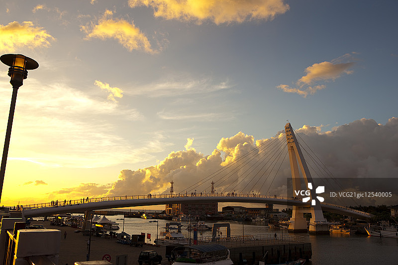 台湾,台北,淡水,渔人码头,情人桥图片素材