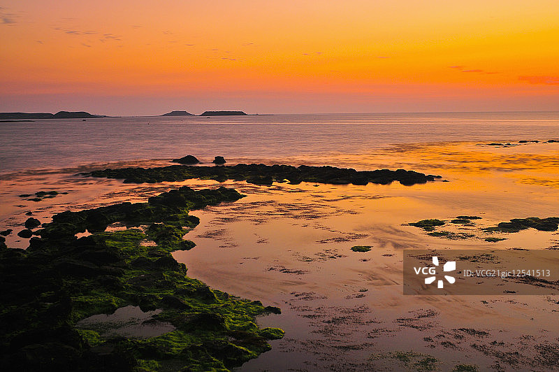 澎湖,台湾,亚洲,日落,海景,西屿落霞,图片素材