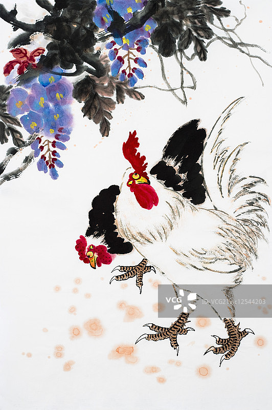 国画,鸡年图片素材