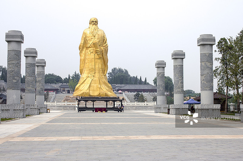 河南省,中国,亚洲,函谷关,老子铜像图片素材