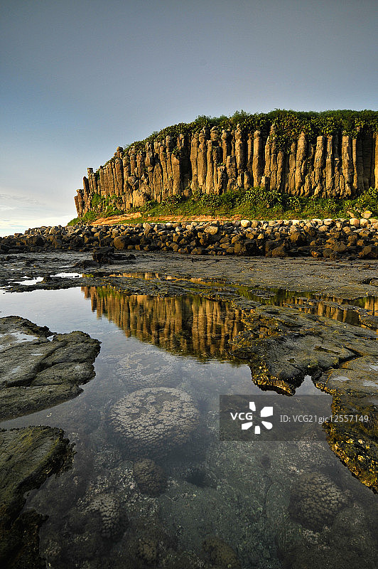 马公市,澎湖,台湾,亚洲,桶盘屿,海景,柱状玄武岩,图片素材