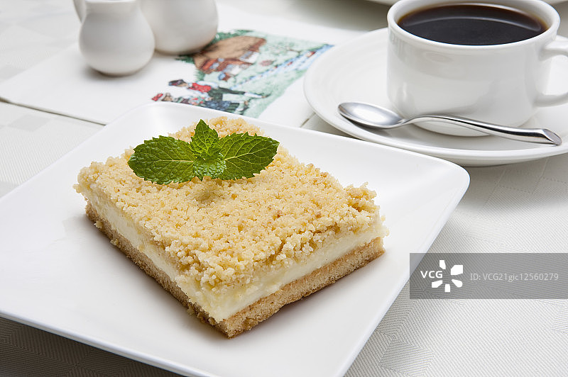 德式布丁奶酥,甜点,图片素材