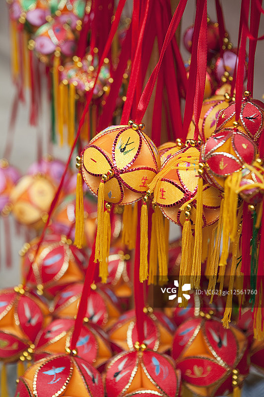 壮族手工绣球,广西壮族自治区,中国,图片素材