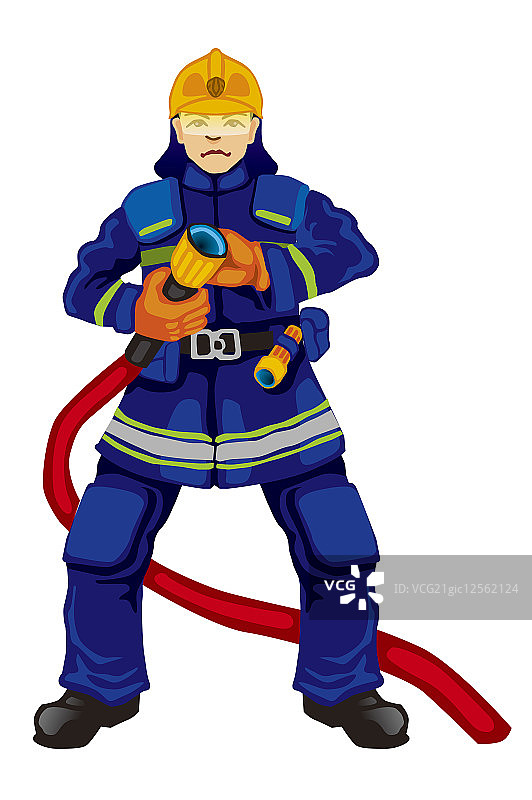 消防队员,消防头盔,消防衣,消防软管,图片素材