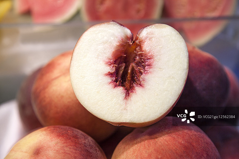 夜市,白桃,水果,士林,台北,台湾,亚洲,图片素材