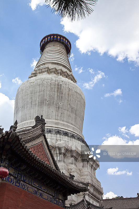 五台山,塔院寺,庙宇,白塔,山西省,中国,亚洲,图片素材