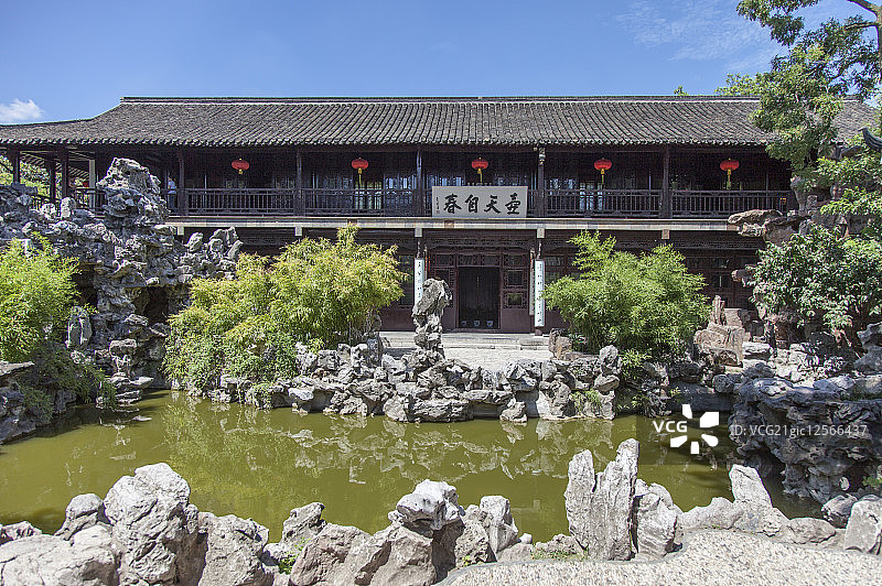 个园,扬州,江苏省,中国,亚洲,中国古典园林花园,图片素材