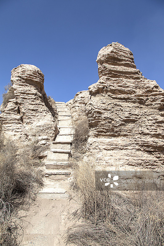 唐瓜州城遗迹,锁阳城遗址,酒泉,甘肃省,中国,亚洲,古城墙,古迹,图片素材