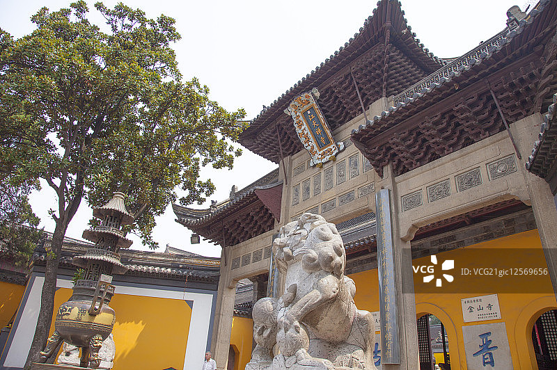 亚洲,中国,江苏省,镇江,金山,金山寺,庙宇,江天禅寺,建筑,图片素材