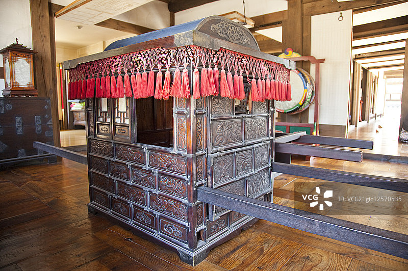 亚洲,韩国,首尔,南山韩屋村,轿子,图片素材