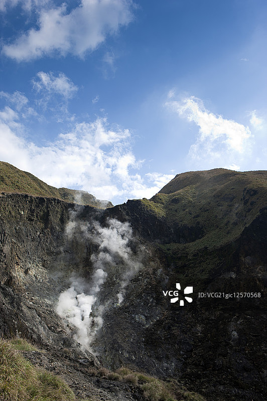 小油坑,小油坑游憩区,阳明山公园,阳明山,台北，中国台湾，亚洲,图片素材