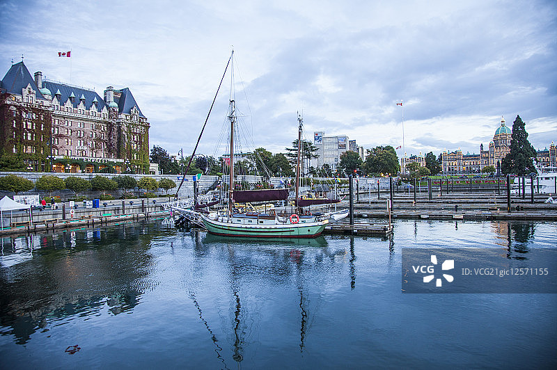 港口,维多利亚岛,温哥华,加拿大,图片素材