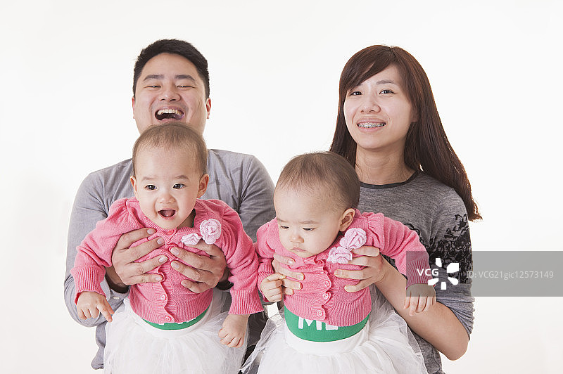 二代家庭,双胞胎图片素材