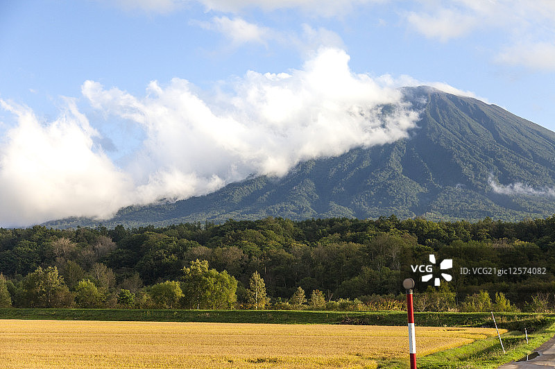 北海道,日本,亚洲,羊蹄山,景色,图片素材