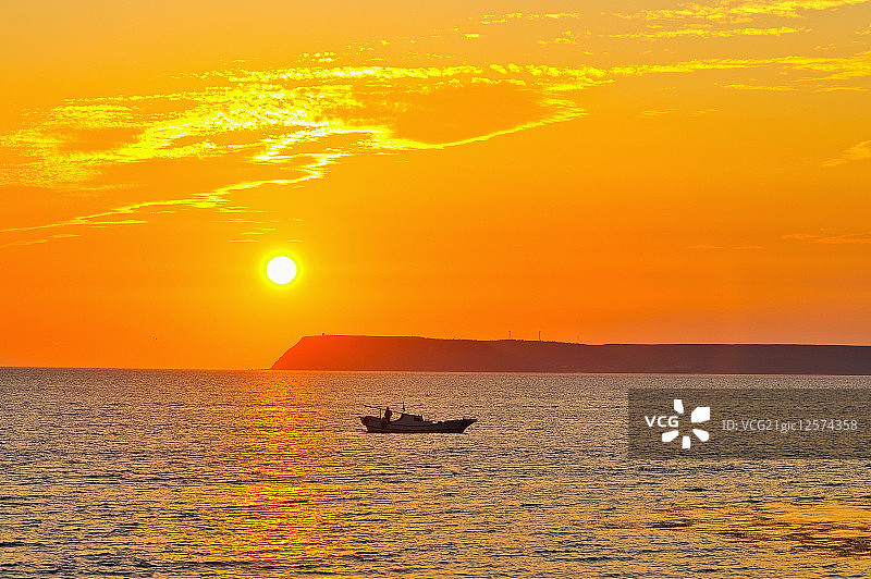 澎湖,台湾,亚洲,日落,海景,西屿落霞,图片素材