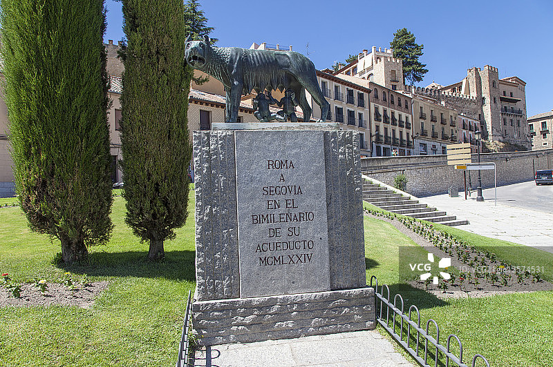 塞哥维亚,西班牙,欧洲,石碑,地标,图片素材